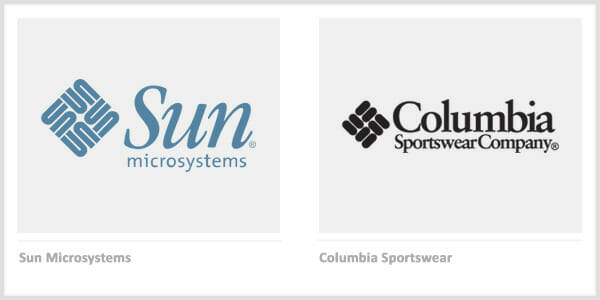 Sun Microsystems vs Columbia Sportswear - Popular Logos