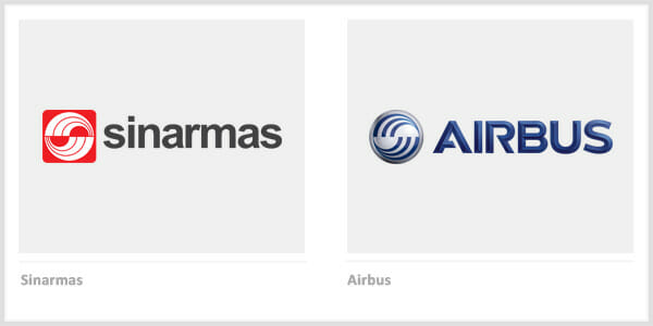 Sinarmas vs. Airbus - Company Logos