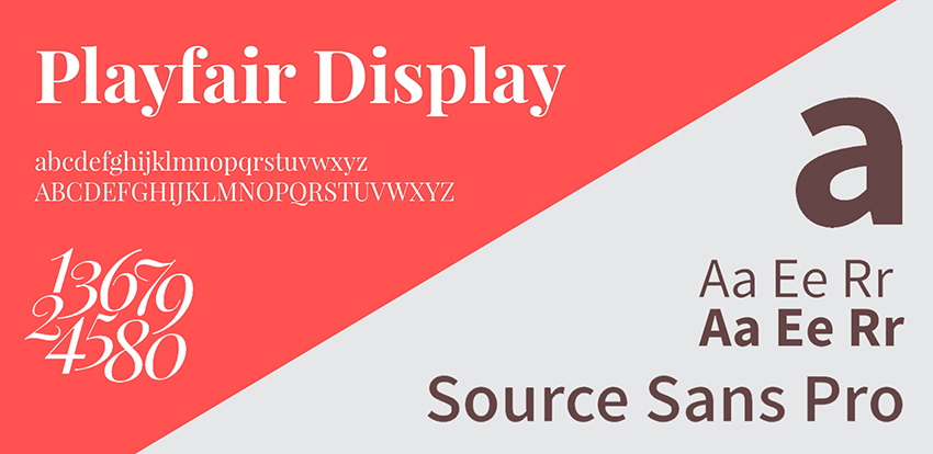 Playfair Display and Source Sans Pro