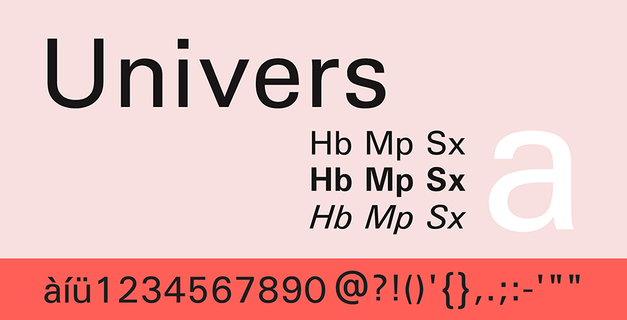 Univers - Famous Font