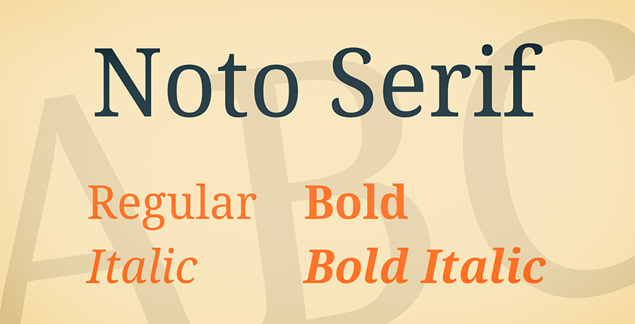 Noto Serif - Best Serif Fonts