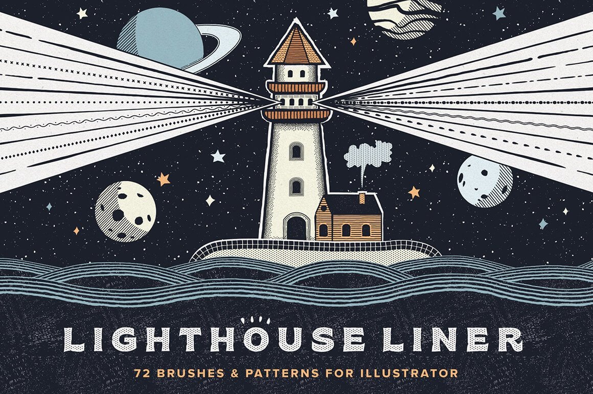 Best Acrylic Brushes - Lighthouse Liner Illustrator Brushes