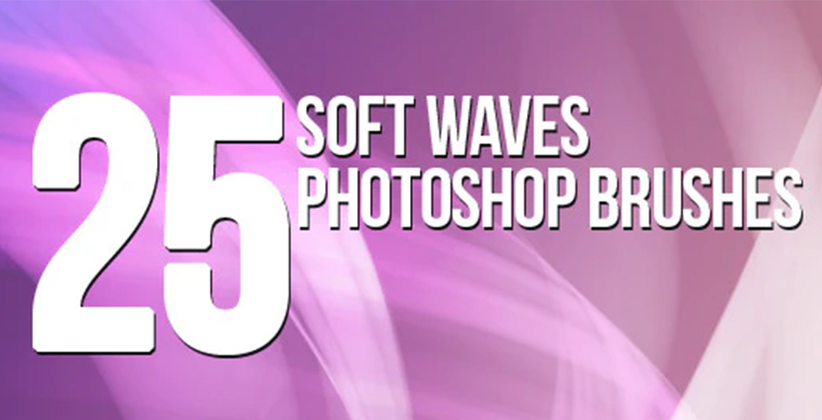 Photoshop Drawing Brushes - 25 Soft Waves Photoshop Brushes