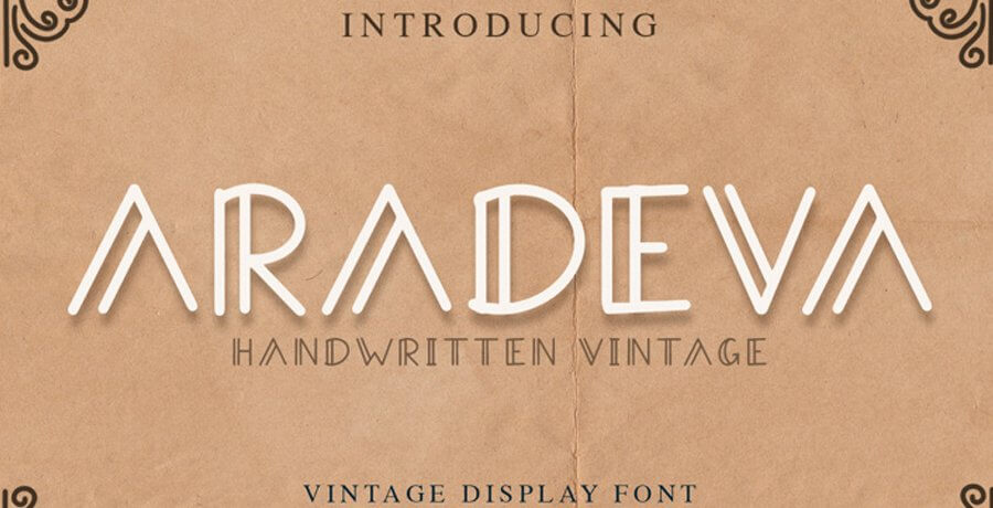 Vintage Fonts - Aradeva Font