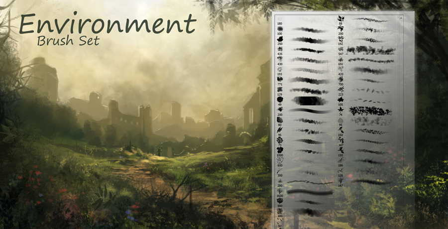 Buy Photoshop Brushes For Designers - Environment Brushes