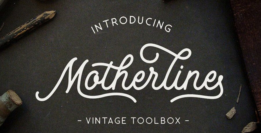 Vintage Font - Mother Line