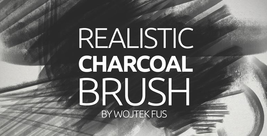 Paid Photoshop Brushes - Realistic Charcoal Photoshop Brush