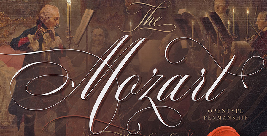 Poster Font For Designers - The Mozart Script