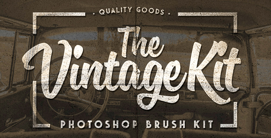 Photoshop Brushes For Designers - The Vintage Kit