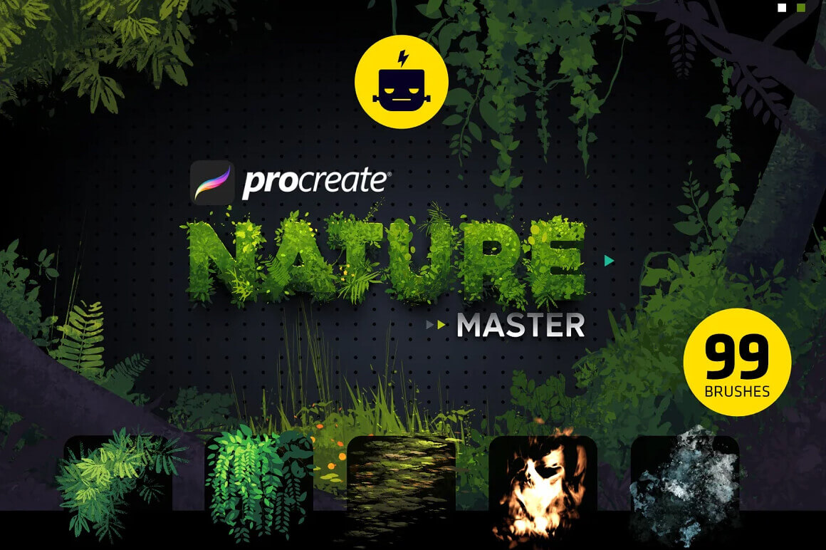 Текстурные кисти — Nature Master для Procreate