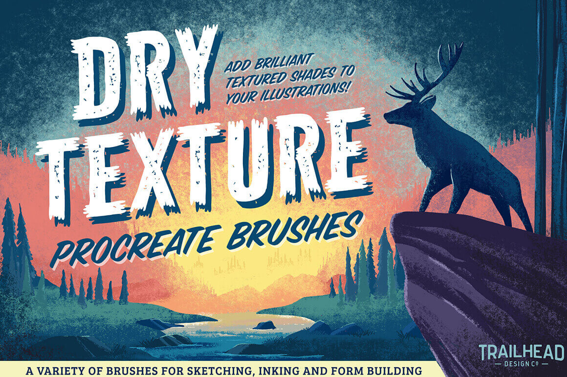 Procreate Texture Brush - Dry Texture