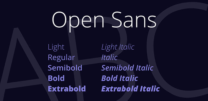 Open sans - Designer Fonts